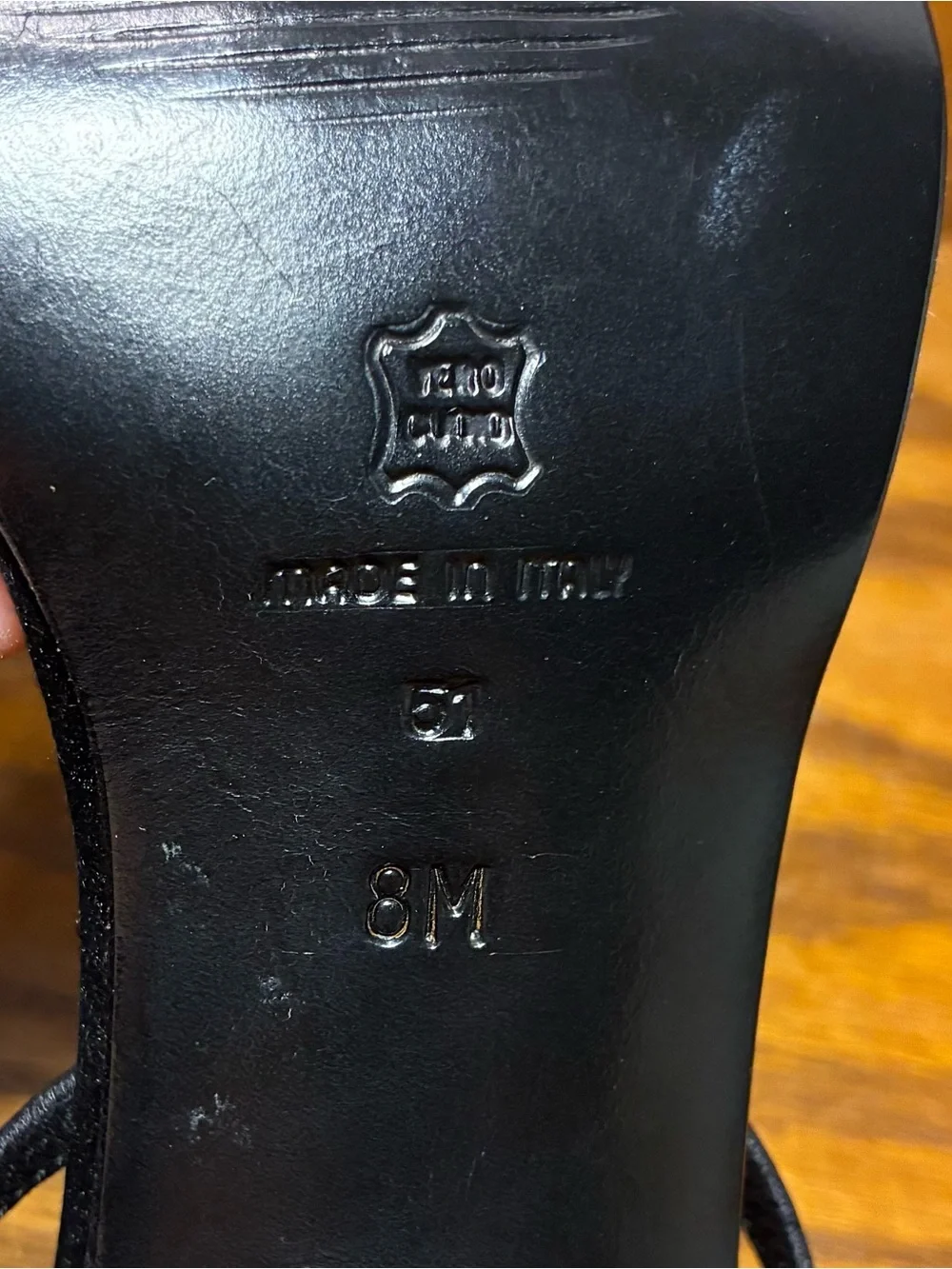 Y2K Via Spiga ITALY MADE Beaded Satin Slingback Flared Heel Sandals Black Size 8